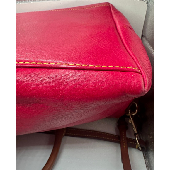 Dooney & Bourke Pink & Brown VTG 
Florentine Leather Satchel Handbag - Picture 8 of 16